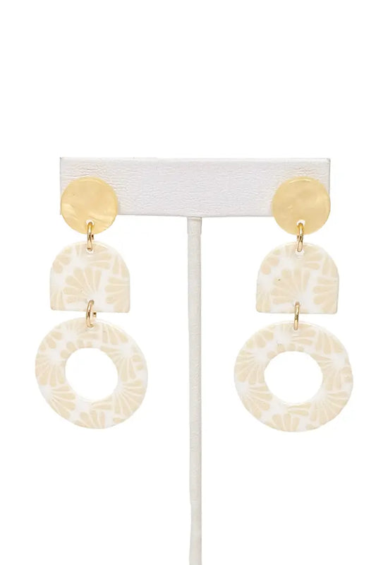 Three-tiered earrings