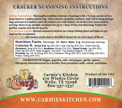 Carmie's Kitchen Sweet and Spicy Cracker Seasoning Mix