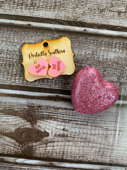 Valentine conversation heart earrings