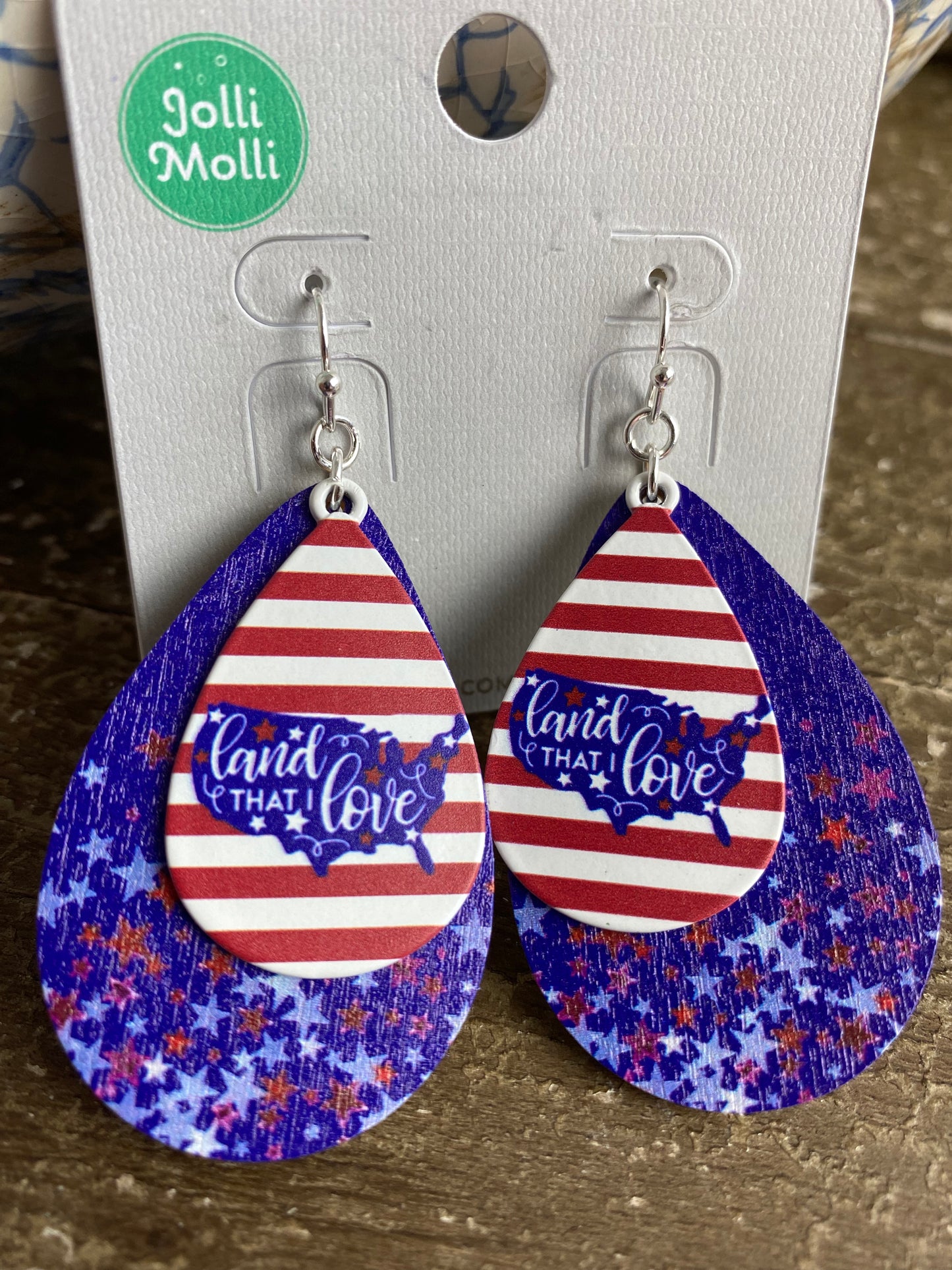 Independence Wooden Earrings