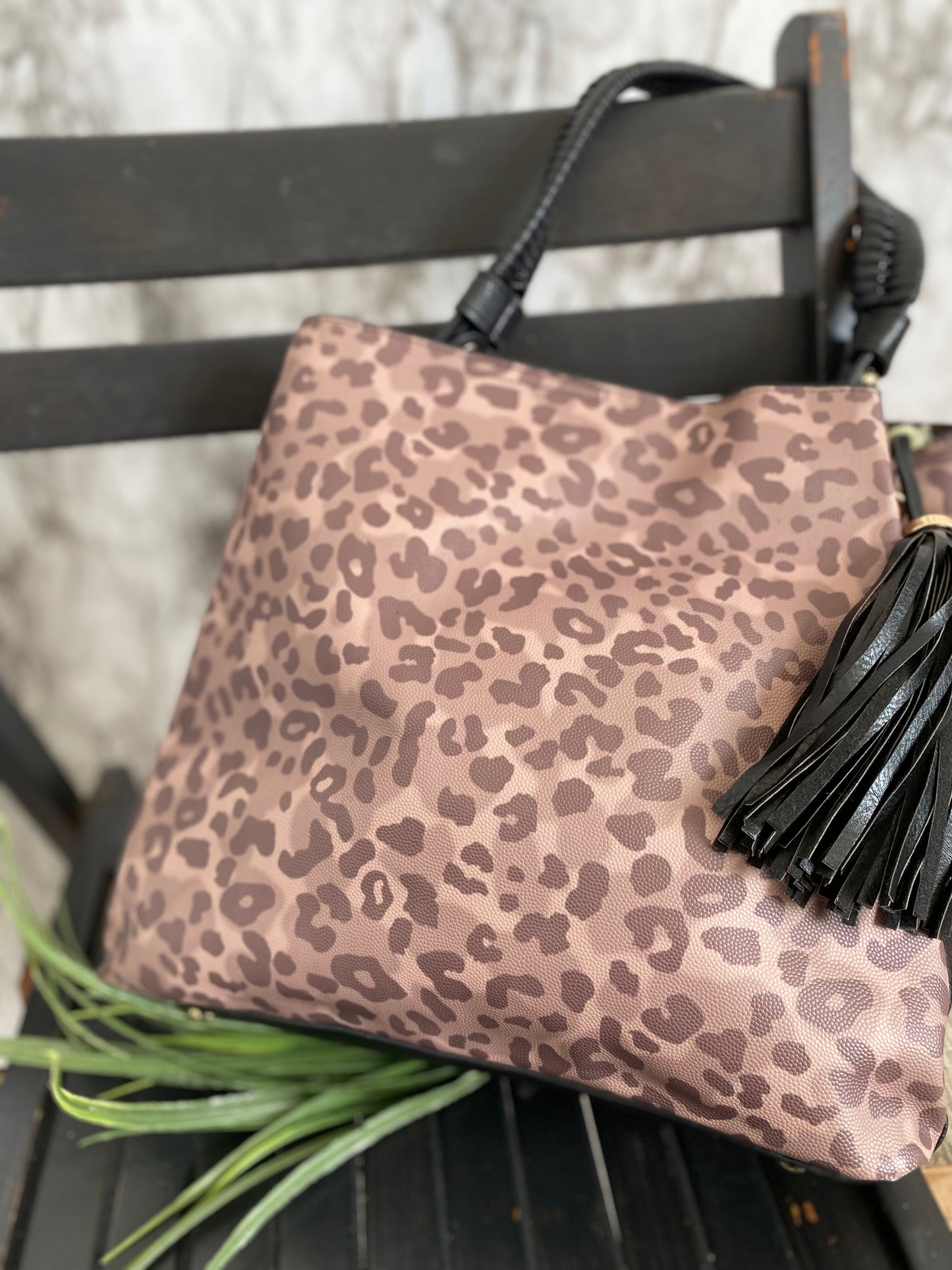 Smokey leopard handbag