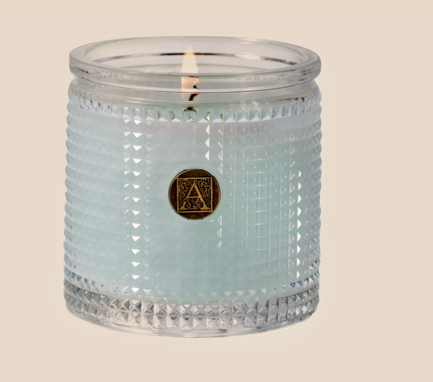 Aromatique Cotton Ginseng textured glass candle