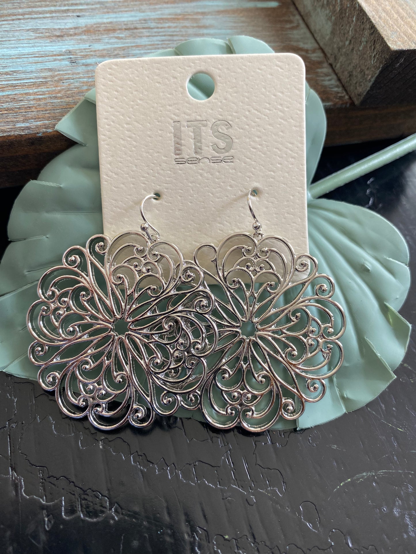 Filigree statement earrings