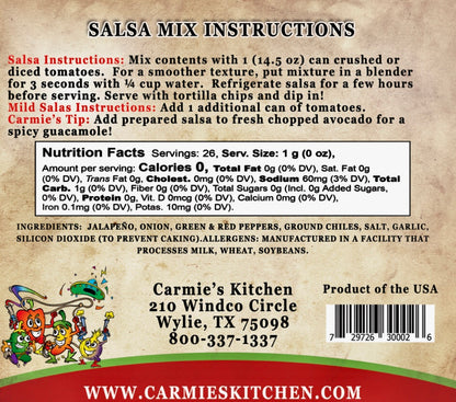Carmies Kitchen Wild West Salsa Mix