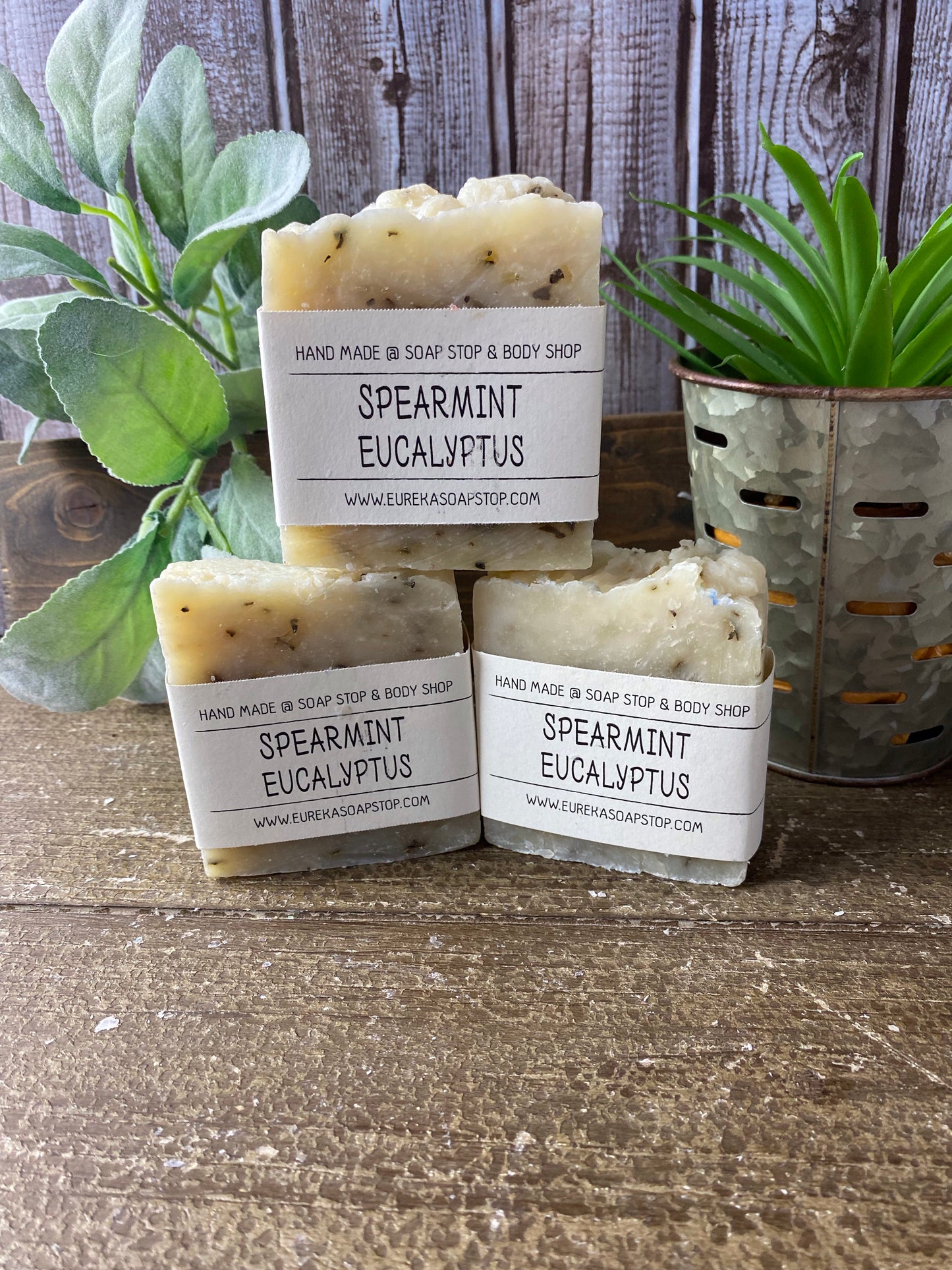 Arkansas hand poured spearmint eucalyptus soap