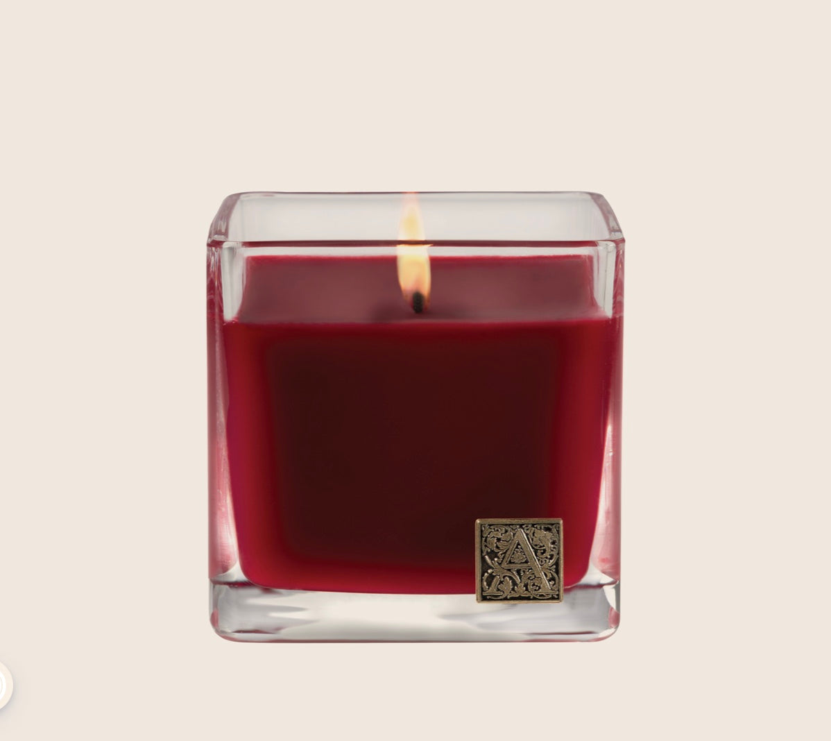 Armotique, cube candle, Smell of Christmas, Red, made in Arkansas