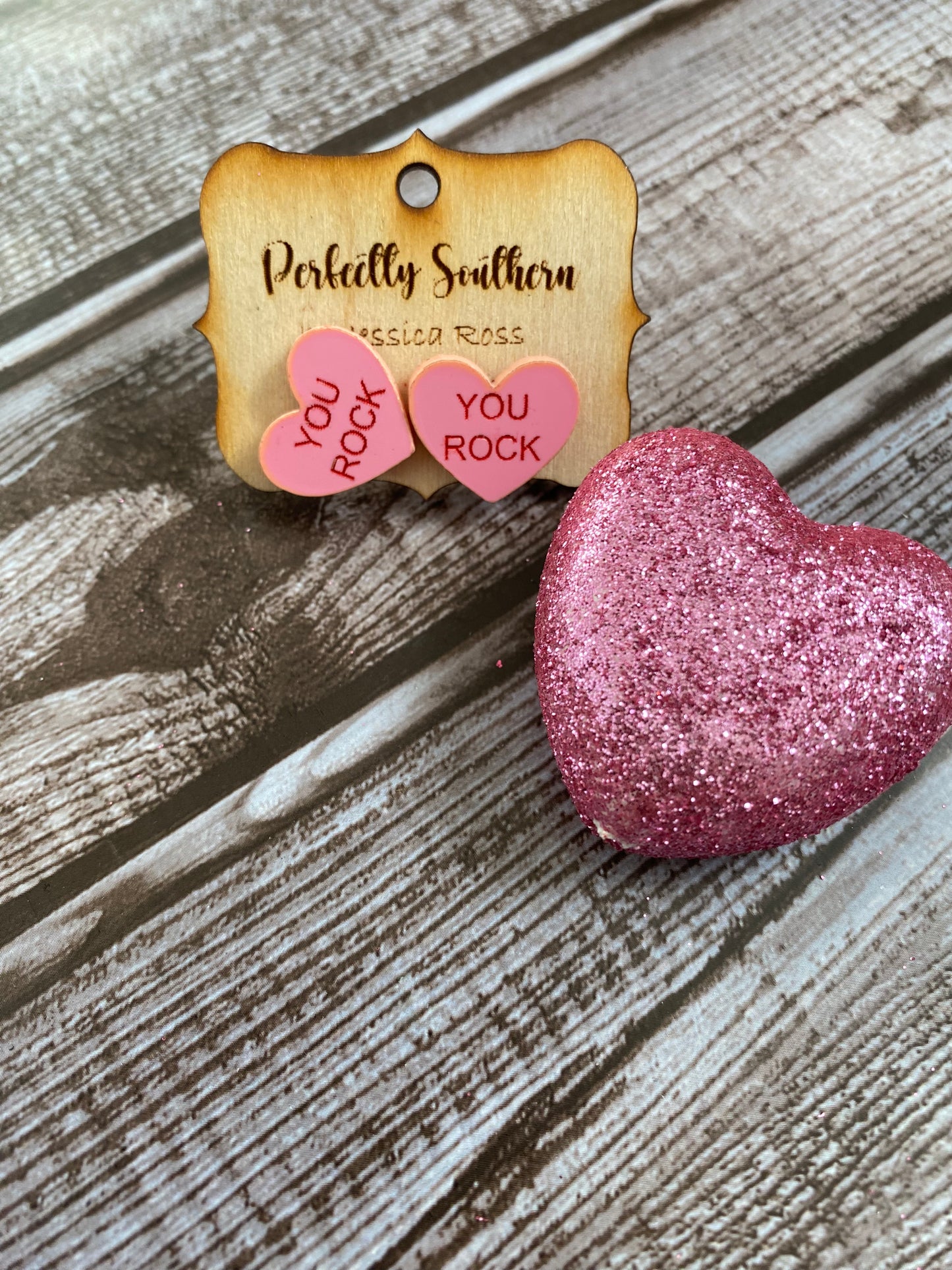 Valentine conversation heart earrings