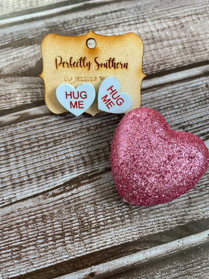 Valentine conversation heart earrings