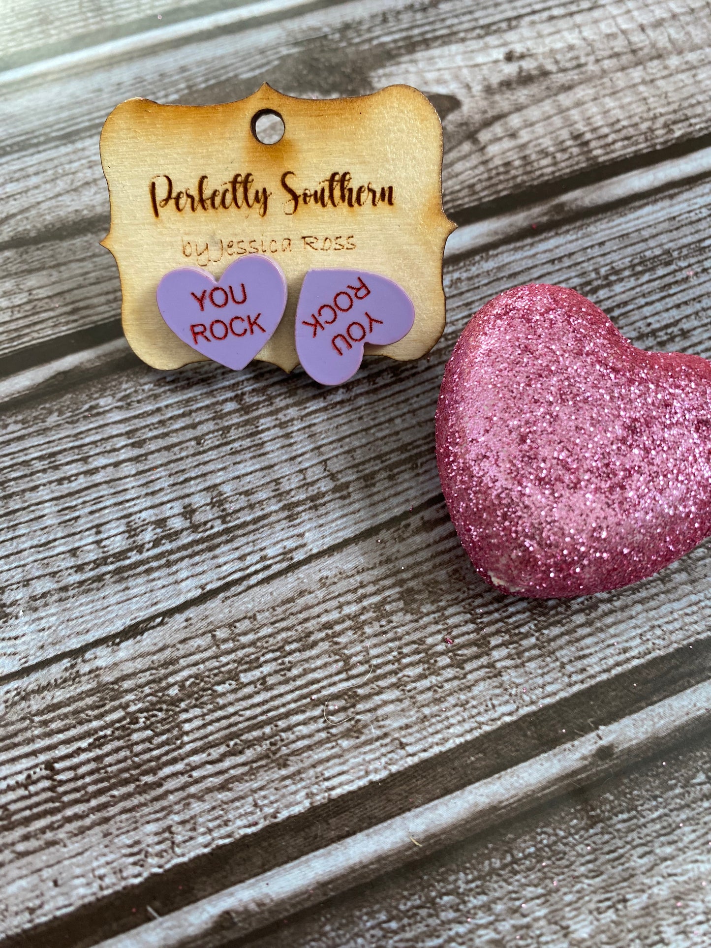 Valentine conversation heart earrings