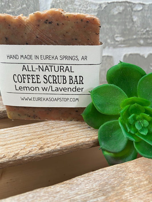 Arkansas handmade Lemon/Lavender Coffee scrub bar