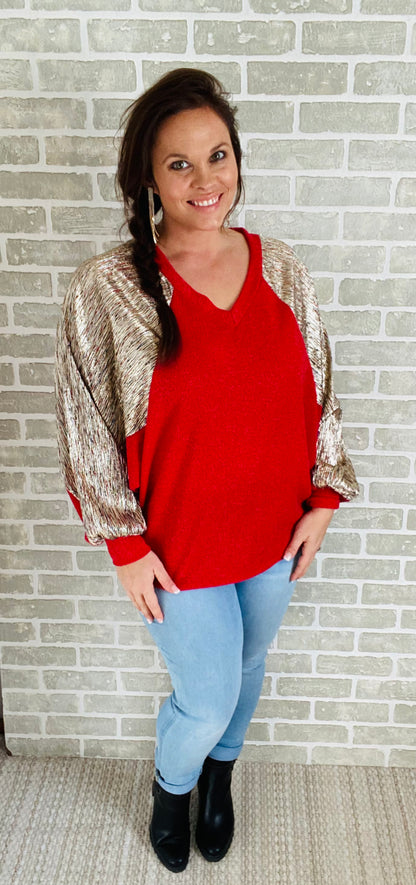 Sparkles and bubbles top